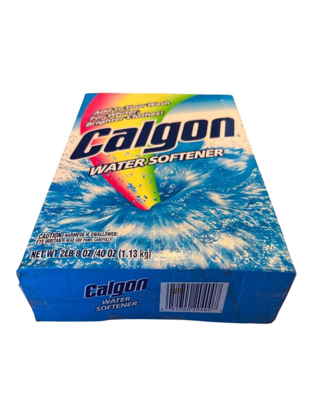 Vtg Calgon Water Softener 40 Oz Box Discontinued For Laundry - Picture 4 of 5